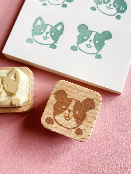 Papillon Dog Rubber Stamp