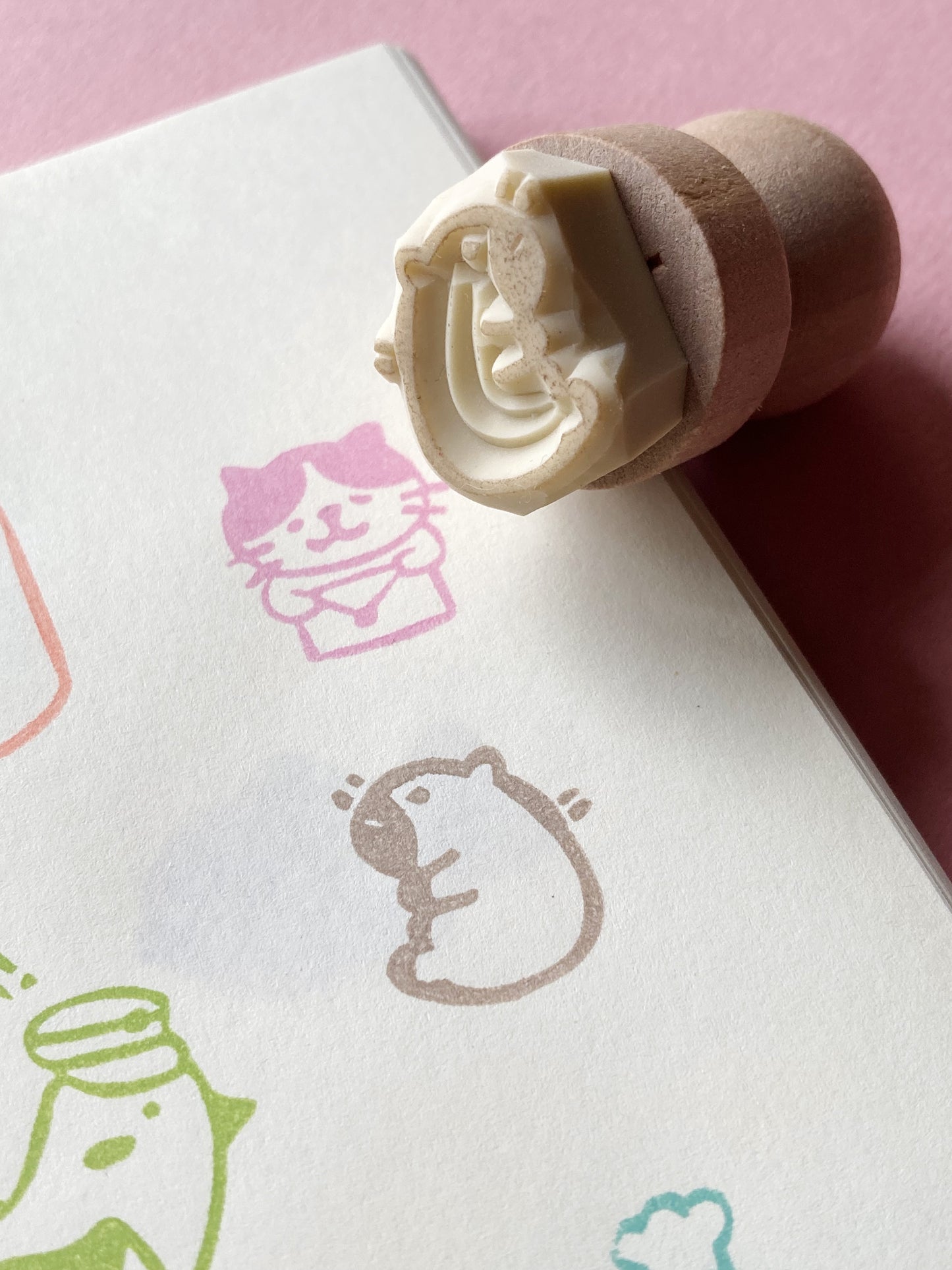 Mini Capybara Rubber Stamp