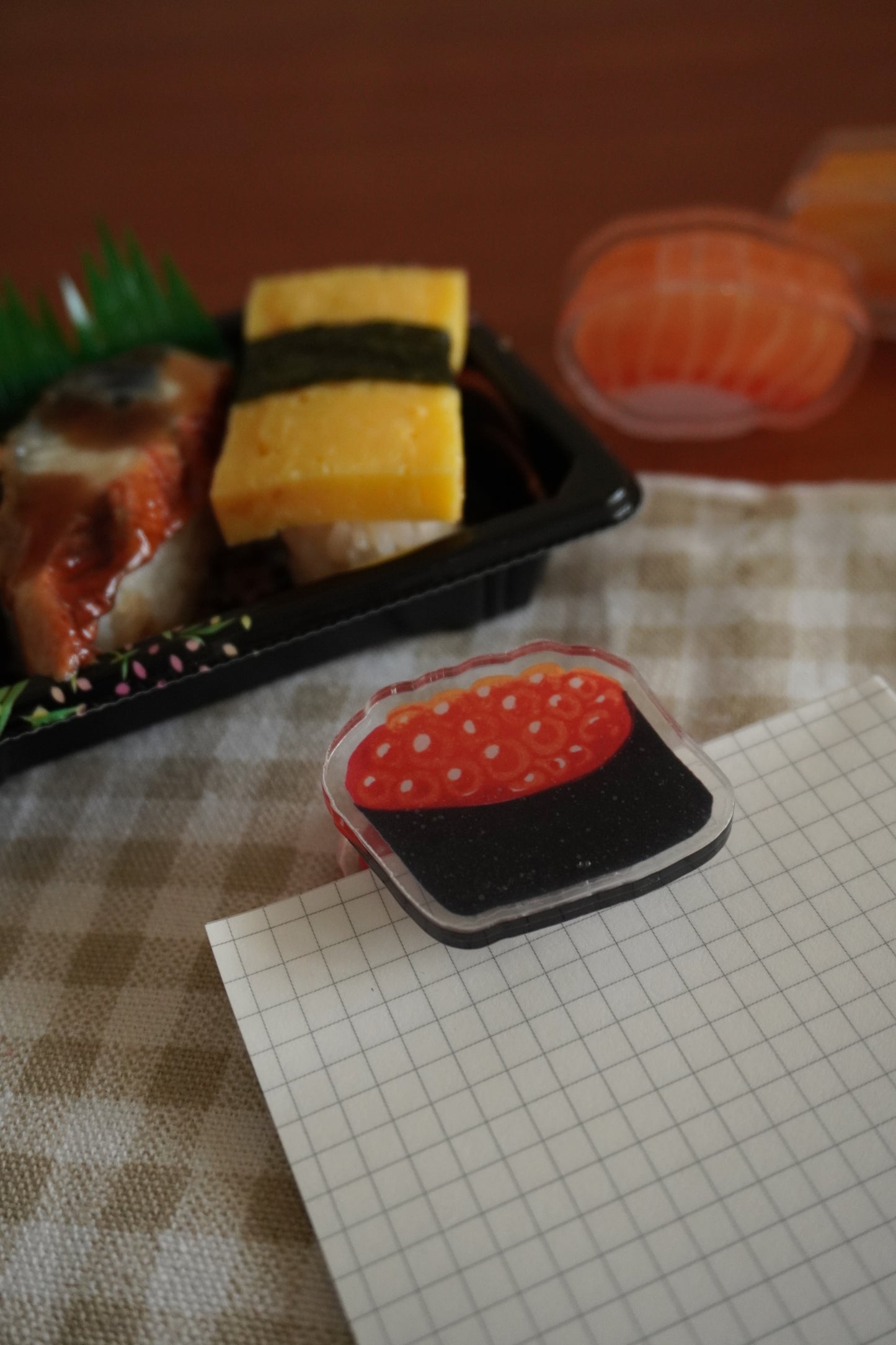 Ikura Sushi Acrylic Clip