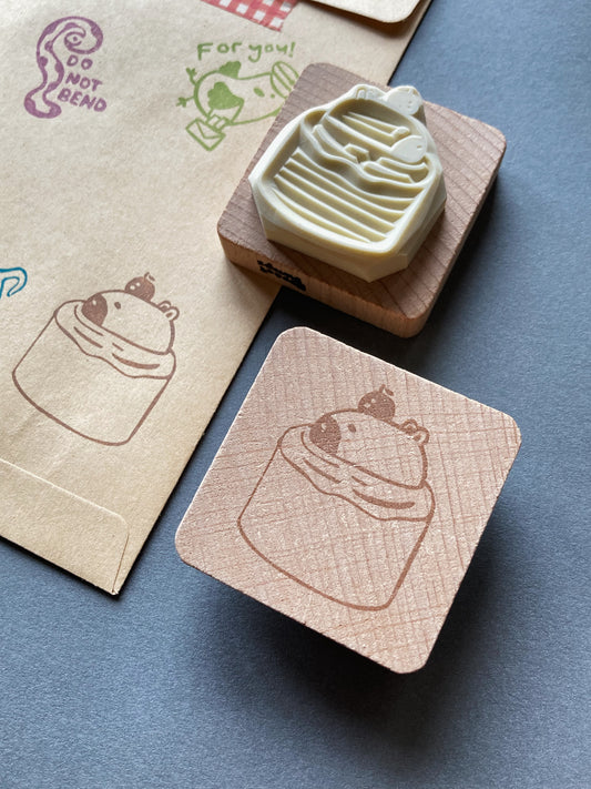 Capybara Onsen Rubber Stamp