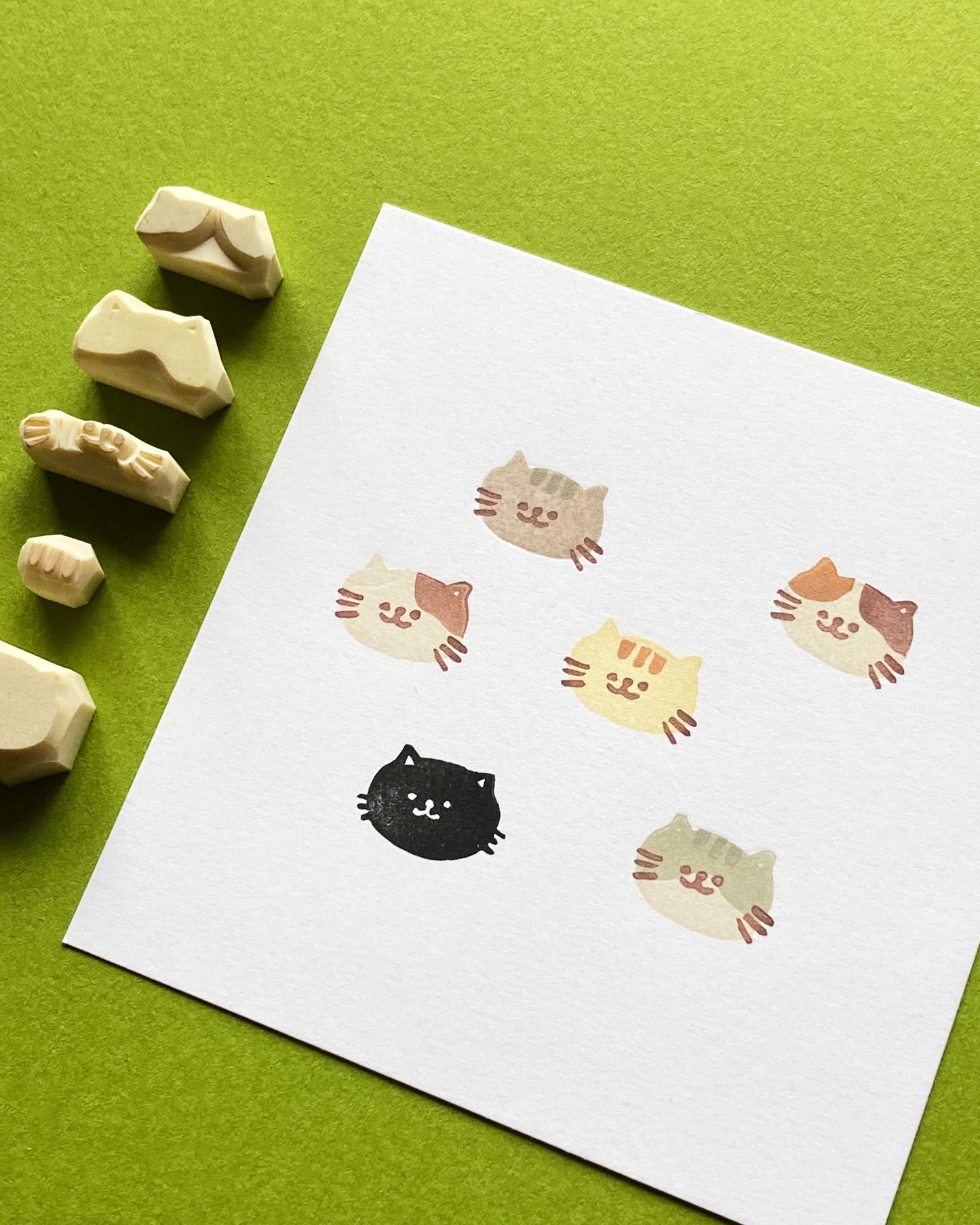 (Pre-order) Cat Face Stamp Set