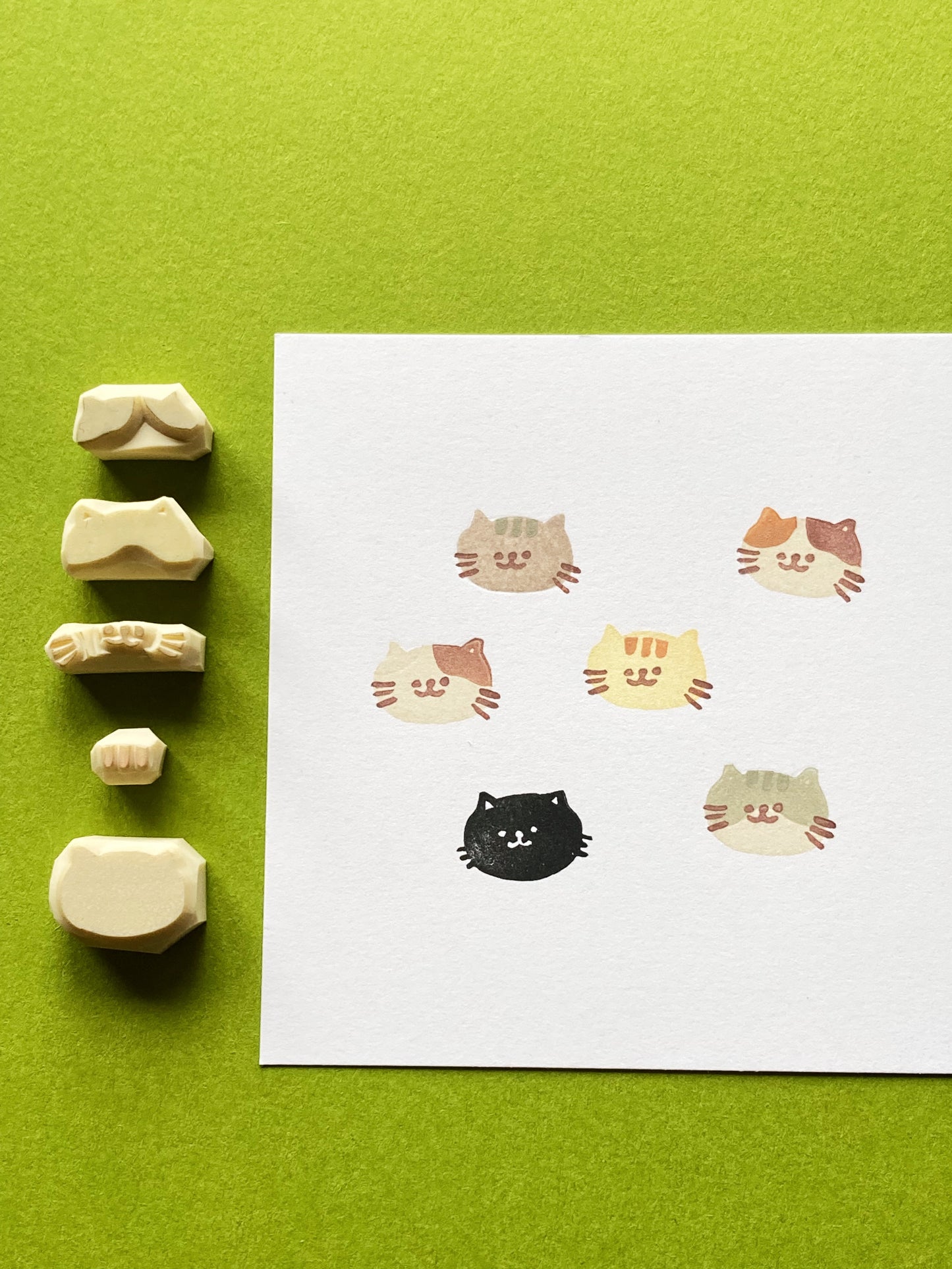 (Pre-order) Cat Face Stamp Set