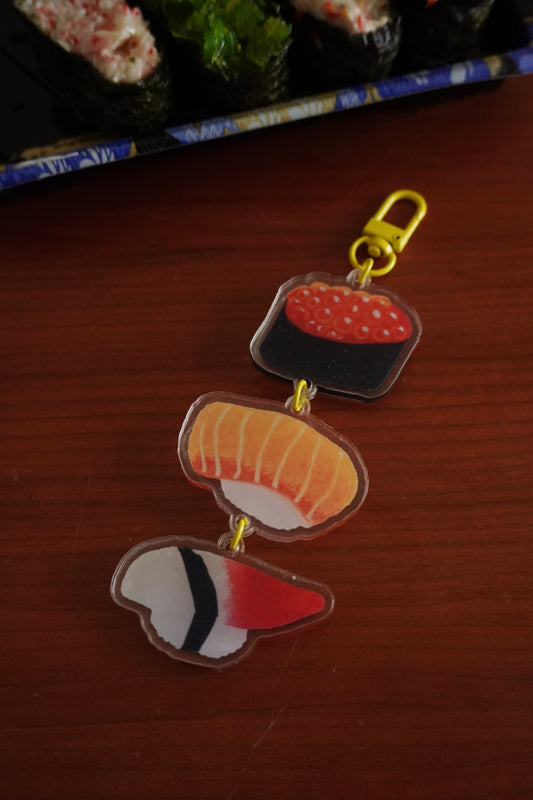 Ikura Salmon Sushi Snuggle Keyring