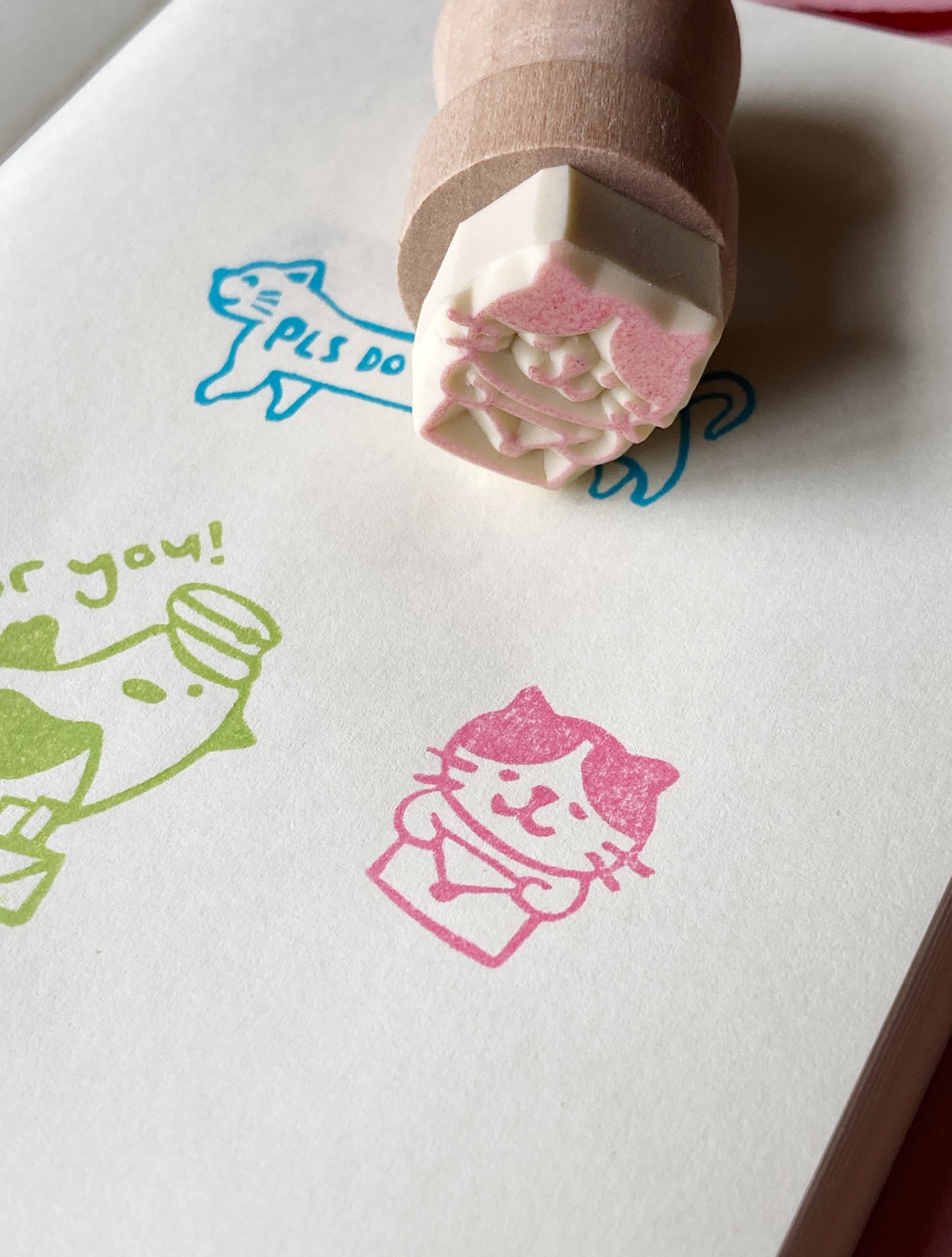 Mini Postman Cat Rubber Stamp