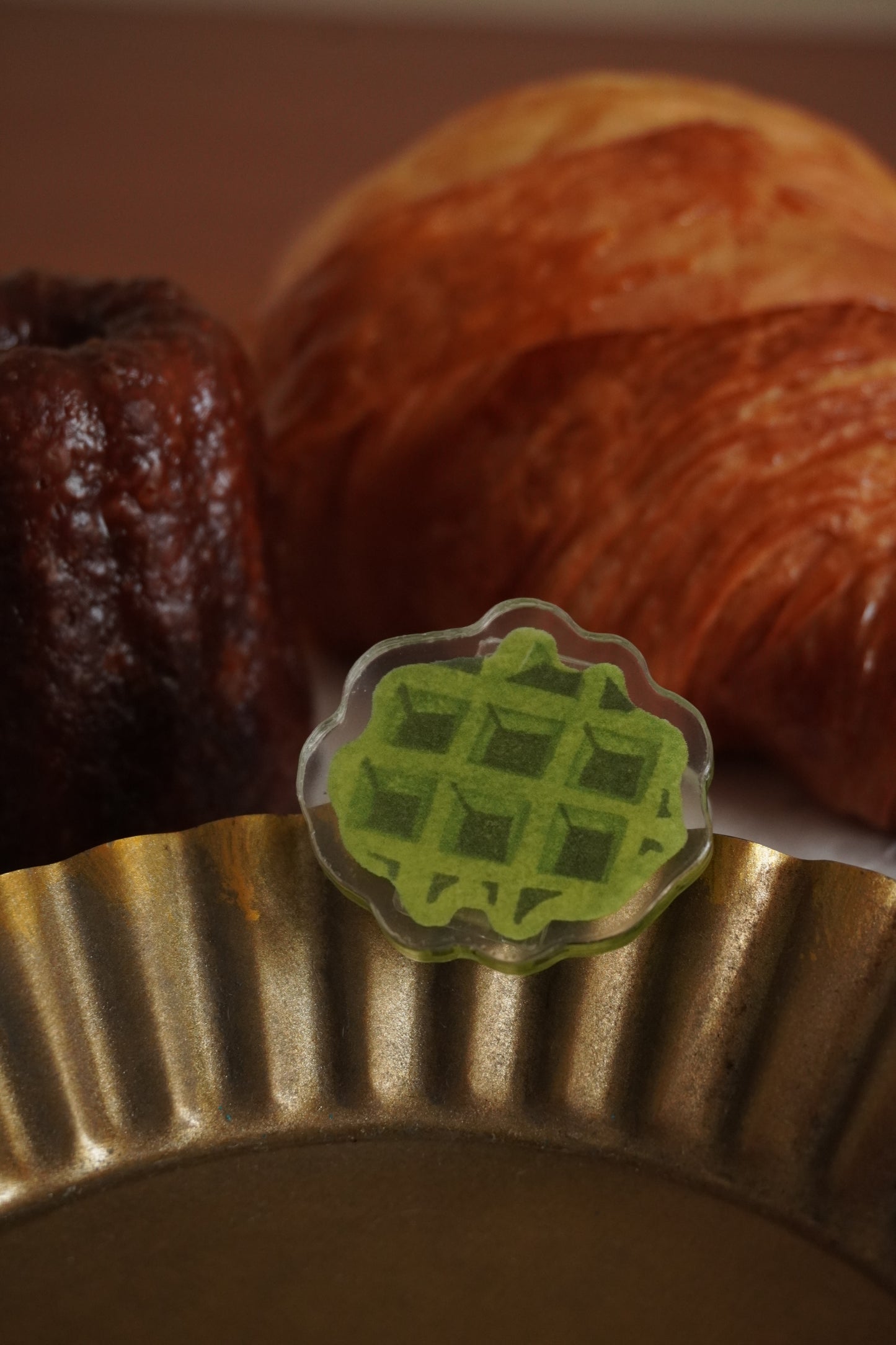 Matcha Waffle Acrylic Clip