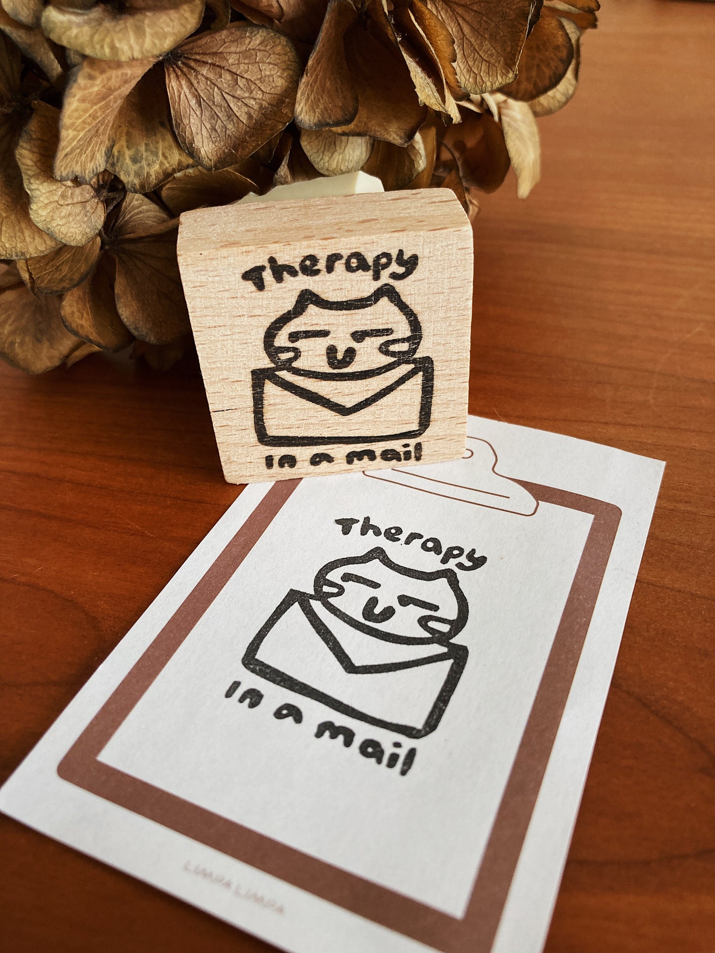 Therapy In A Mail Cat Stamp