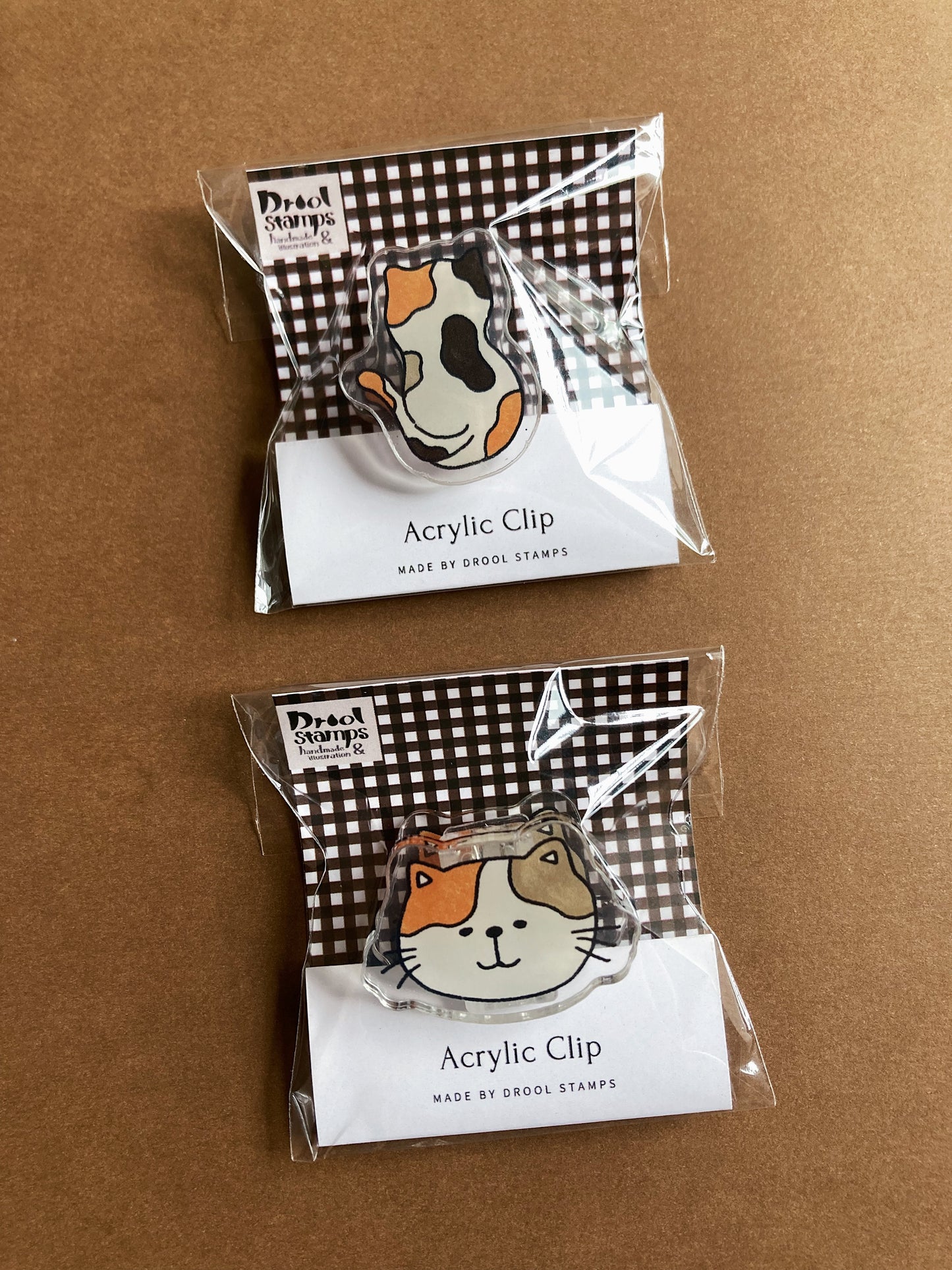 Calico Cat Acrylic Clip