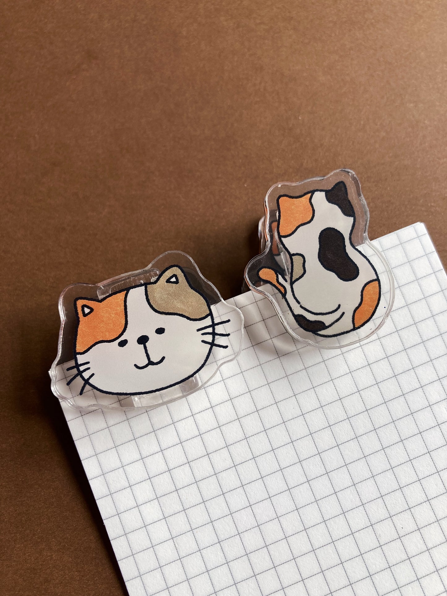 Calico Cat Acrylic Clip